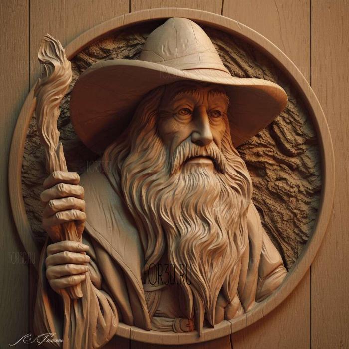 gandalf 4 stl model for CNC